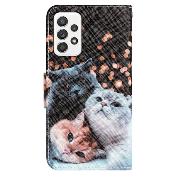 Wonderland Samsung Galaxy A52s 5G / A52 5g / A52 Läppäkotelo - Kissa Multicolor