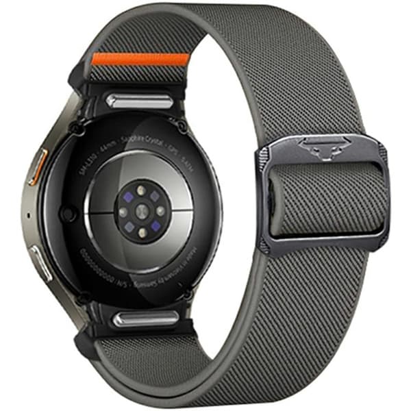 Nylonarmband för Samsung Galaxy Watch FE 40mm / Watch7 / Watch6 / Watch 5 / Watch4 Elastiskt band - Mörkgrå Silvergrå