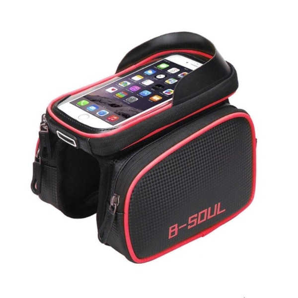 B-SOUL waterproof bicycle bag with touch screen window - Red Red