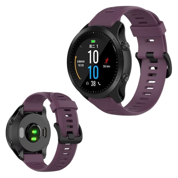 Garmin Forerunner 945 / Fenix 5 Plus / Approach S60 silikoninen ranneke - Violetti Purple
