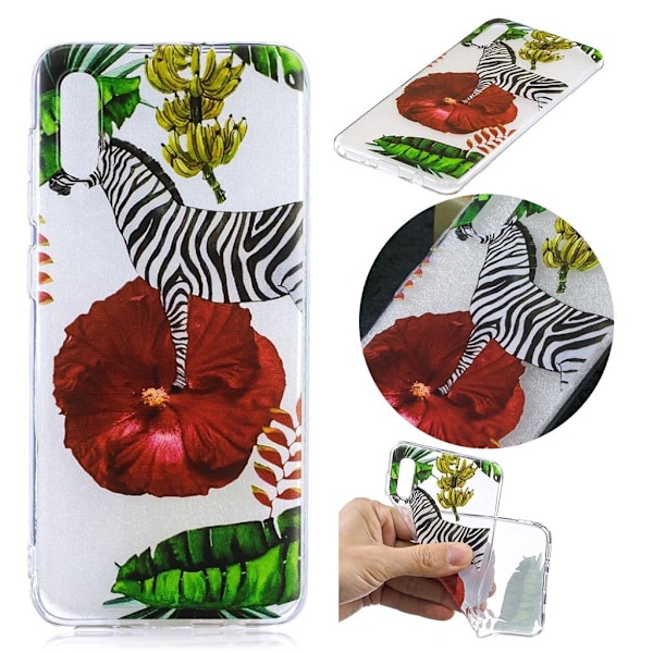Samsung Galaxy A50 Mönster fodral - Zebra multifärg