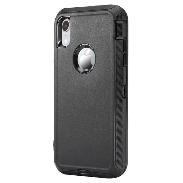 iPhone Xr mobilskal plast silikon stötdämpande – Helsvart Svart