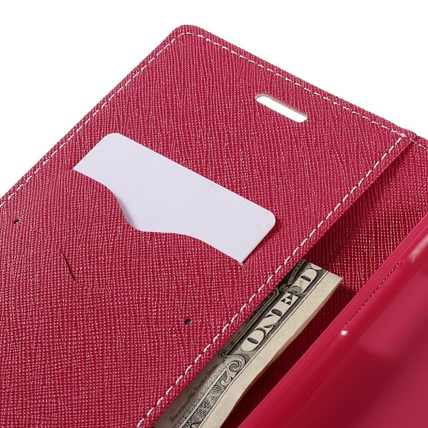 MERCURY GOOSPERY Läderfodral med Kortfack till LG G5 - Rosa Rosa