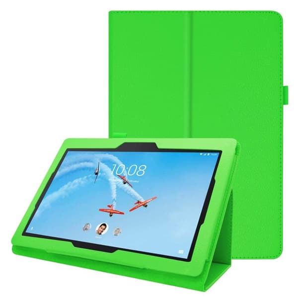 Lenovo Tab E10 litchi læderetui - Grøn Green