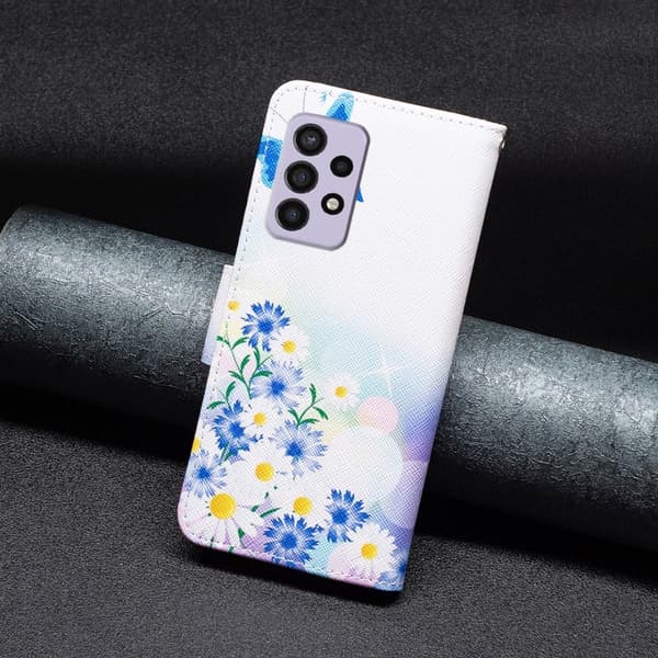 Wonderland Samsung Galaxy A33 5G Flip Etui - Sommerfugl og Blomster Multicolor