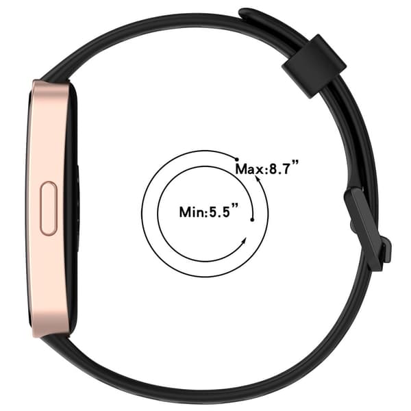 Huawei band 9 / 9 NFC / 8 / 8 NFC Erstatningsbånd Justerbart silikonklokkerem - Rosa Pink