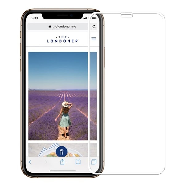 MOFI iPhone XS tempered glass screen protector - White Vit