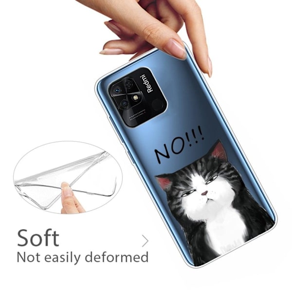 Deco Xiaomi Redmi 10C Suojakotelo - Kissa Says No White