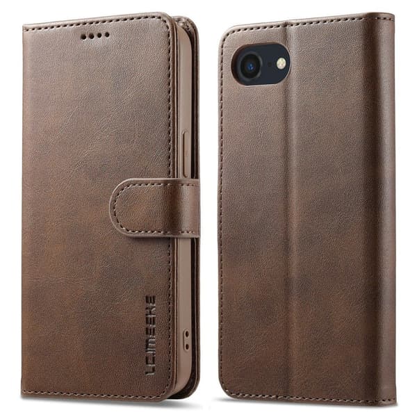LC.IMEEKE iPhone 16e flip case - Ruskea Brown