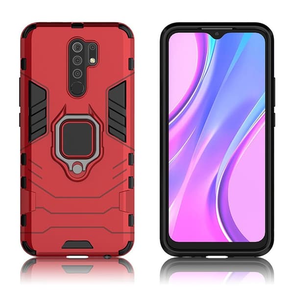 Ring Guard-fodral - Xiaomi Redmi 9 - Röd Röd