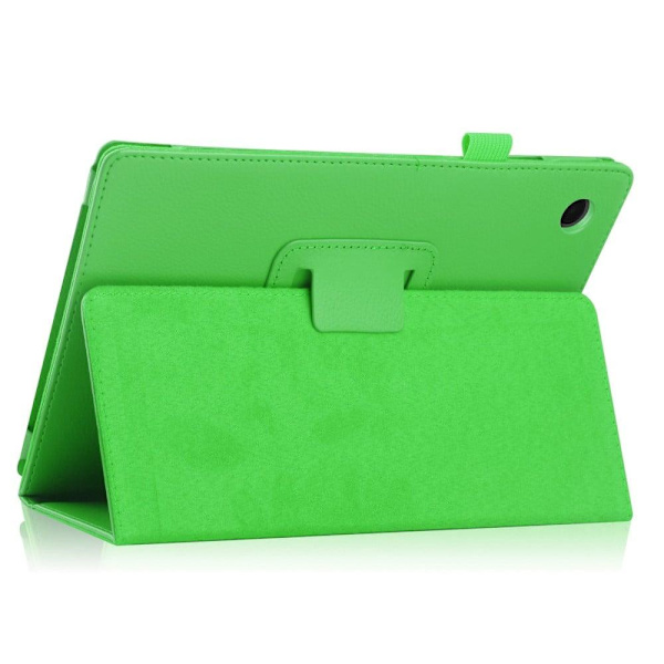 Foldbart etui med Lichi-tekstur til Samsung Galaxy Tab A8 10.5 (2021) - Grøn Green