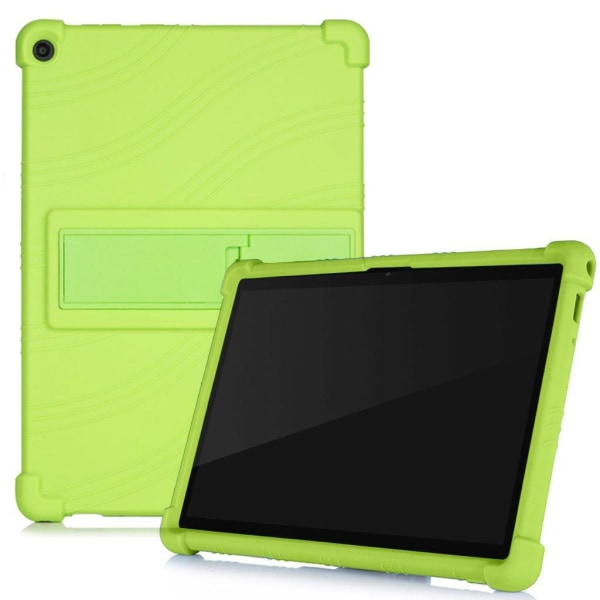 Silikone slide-out kickstand design etui til Lenovo Tab M10 FHD Green
