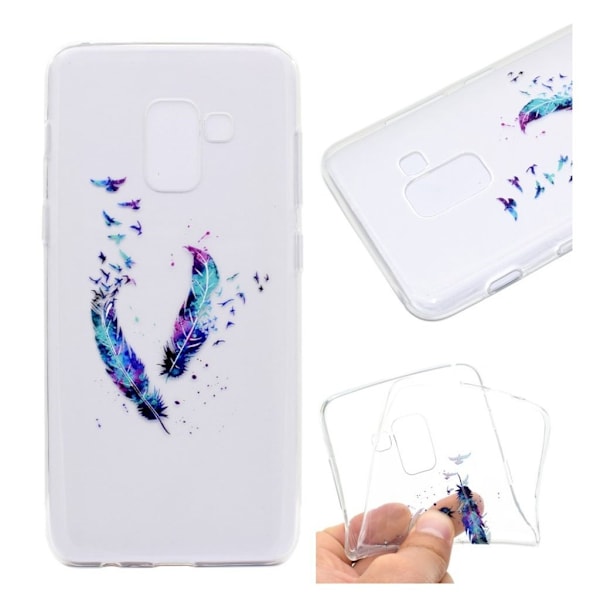 Samsung Galaxy J6 Pehmeä Kuviollinen TPU Takasuoja Kuori - Sulkat ja Linnut Multicolor