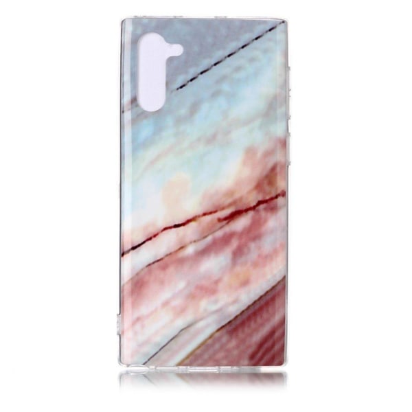 Marble Samsung Galaxy Note 10 cover - Blå / rose marmor Multicolor
