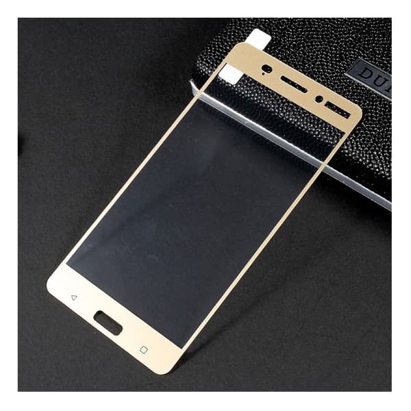 Nokia 6 Silk Print Herdet Glass- Gull Gold