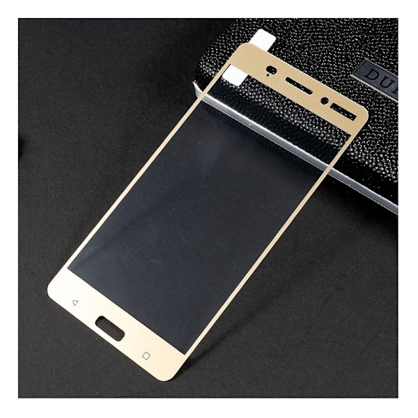 Nokia 6 skærmbeskytter som er lavet af 0.3 mm glas - Guld Gold