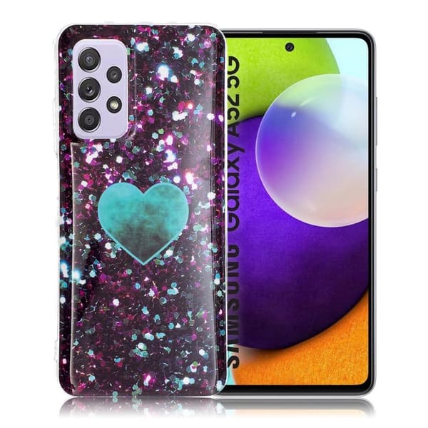 Marble design Samsung Galaxy A52 5G kotelot - Hohtava Sininen Sydän Multicolor