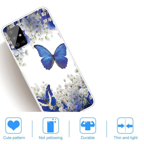 Deco Samsung Galaxy A31 Cover - Sommerfugl og Blomst Multicolor