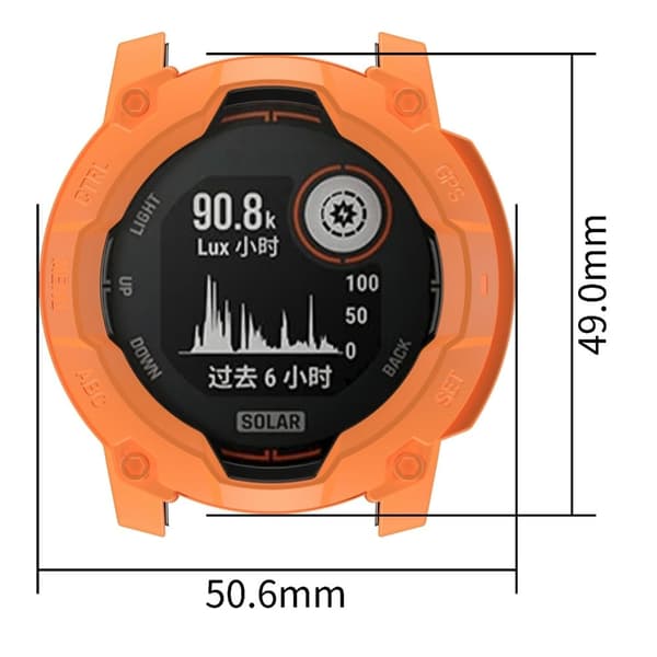 Garmin Instinct 3 Solar 45 mm skyddsfodral Rugged Armor Flexibelt skal klockskydd - Orange Orange
