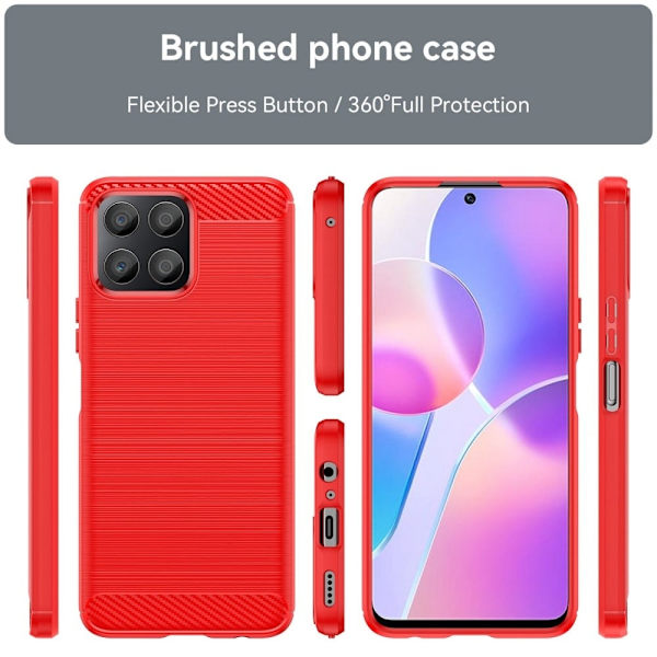 Carbon Flex Etui Honor X30i - Rød Red