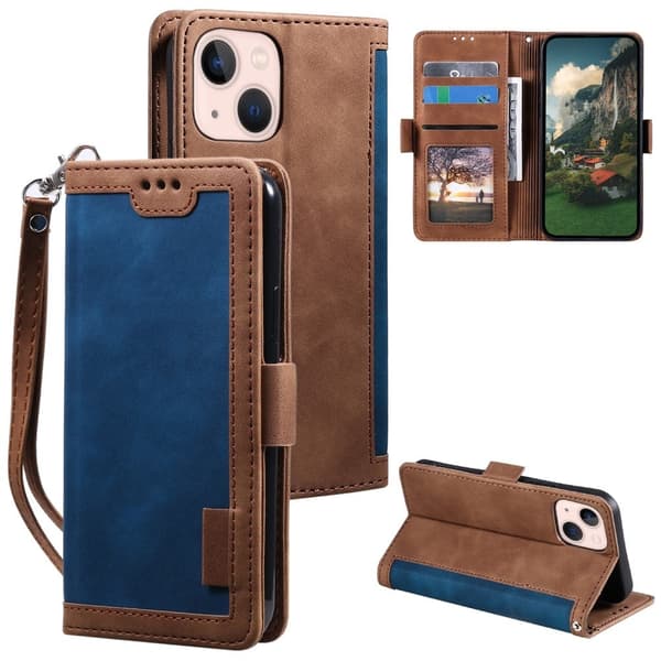 Surburbian iPhone 15 Läppäkotelo - Sininen Blue