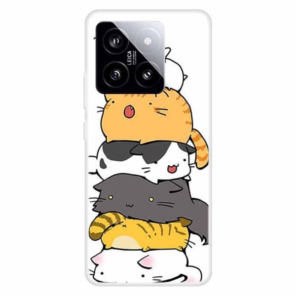 Imagine Xiaomi 14 deksel - Katt I Stabler Silver grey