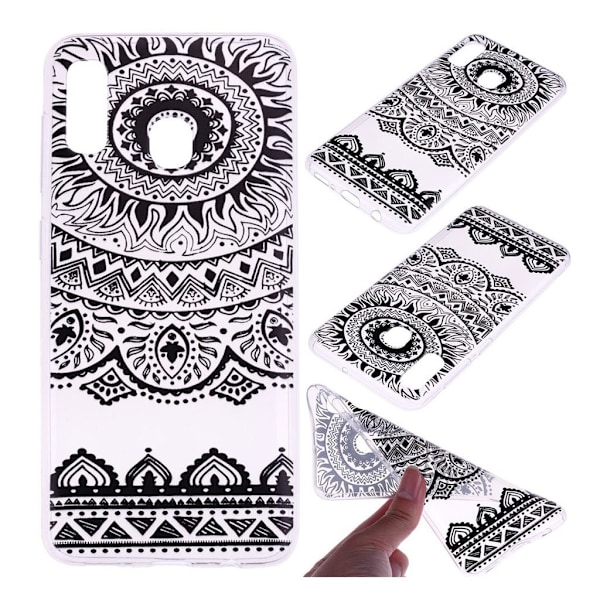 Deco Samsung Galaxy A40 cover - Sort Blomst Black