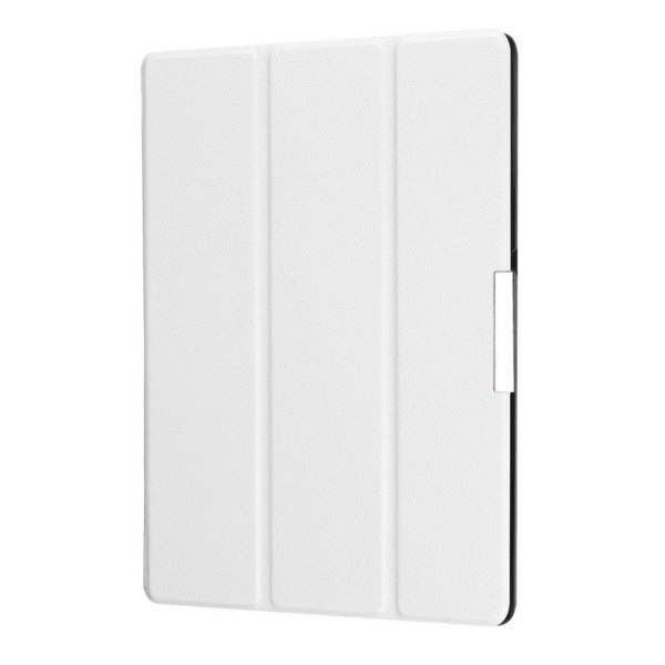 Lenovo Tab 3 Plus 10 Taittuva Nahkakotelo Standillä - Valkoinen White