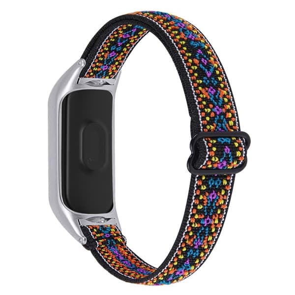 Xiaomi Mi Band 7 nylon elastisk klokkerem - Etnisk Multicolor