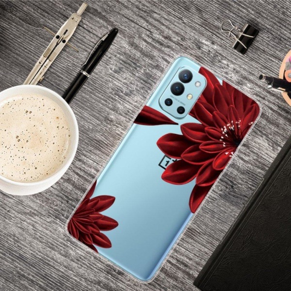 Deco OnePlus 9R Suojakotelo - Punainen Flower Red