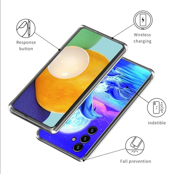 Deco Samsung Galaxy A24 4G Suojakotelo - Dolphins Blue