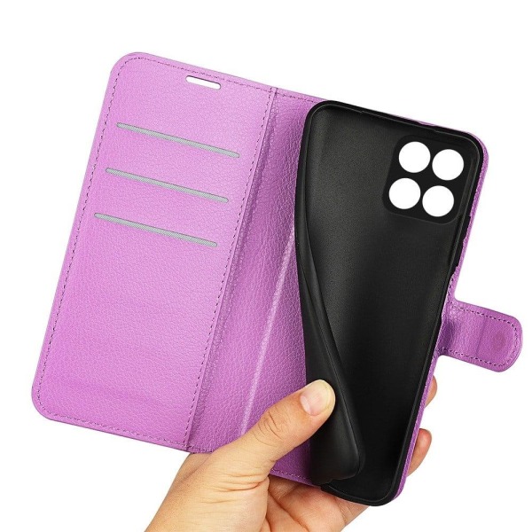 Klassisk Honor X8 Flip Etui - Lilla Purple