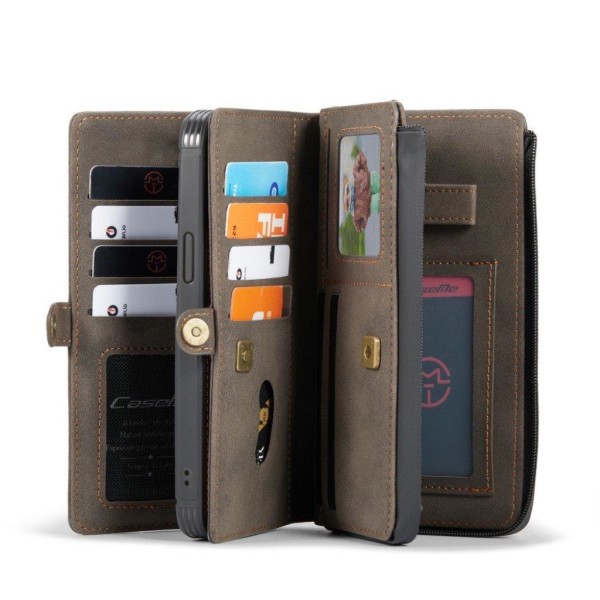 CaseMe iPhone 12 Mini 2-i-1 etui med pung - Brun Brown