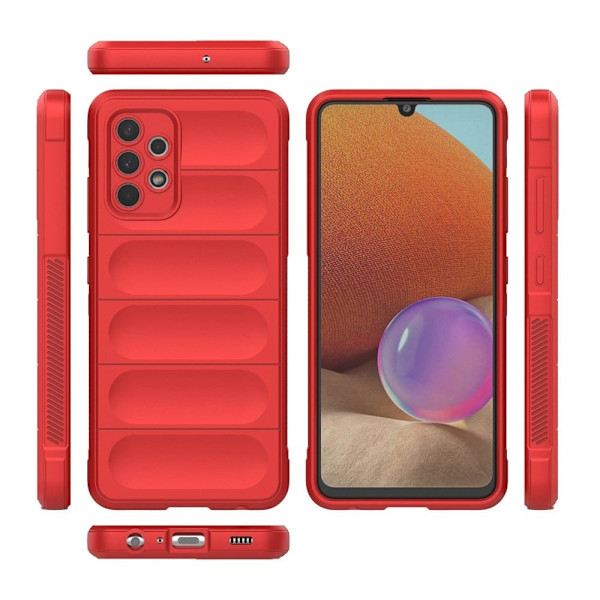 Mjukt greppformat Samsung Galaxy A32 skal - Röd Röd