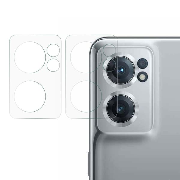 2Pcs OnePlus Nord CE 2 5G arc edge härdat glas kameralinsskydd Transparent