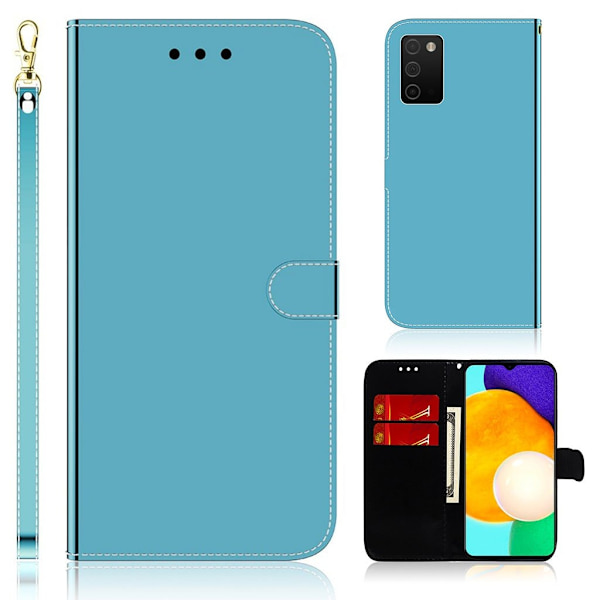 Mirror Samsung Galaxy A03s flip-etui - Blå Blue
