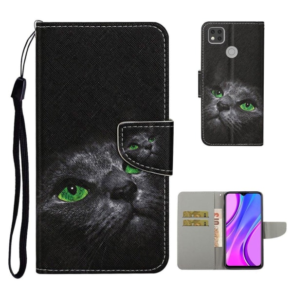 Wonderland Xiaomi Redmi 9C Flip etui - Kat Black