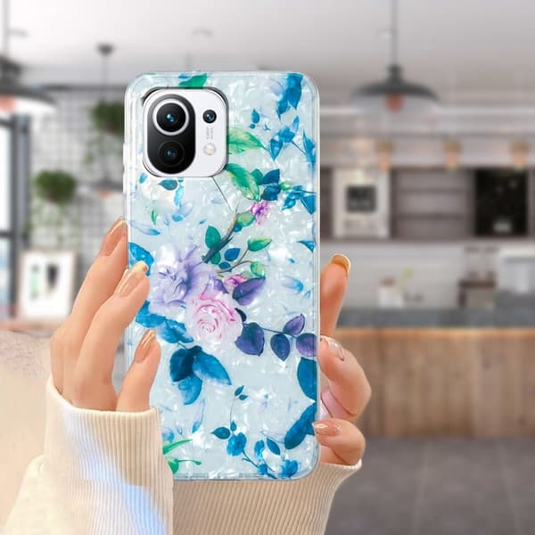 Marble Xiaomi Mi 11 Lite 5G / Mi 11 Lite Suojakotelo - Rose Blue
