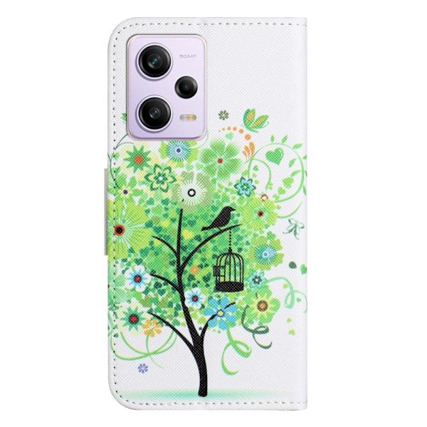 Wonderland Xiaomi Poco X5 Pro / Redmi Note 12 Pro / 12 Pro Speed Läppäkotelo - Vihreä Puu Green