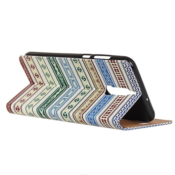 Huawei Mate 10 Lite kunstlær/silikon cover - Stroppe mønster Multicolor