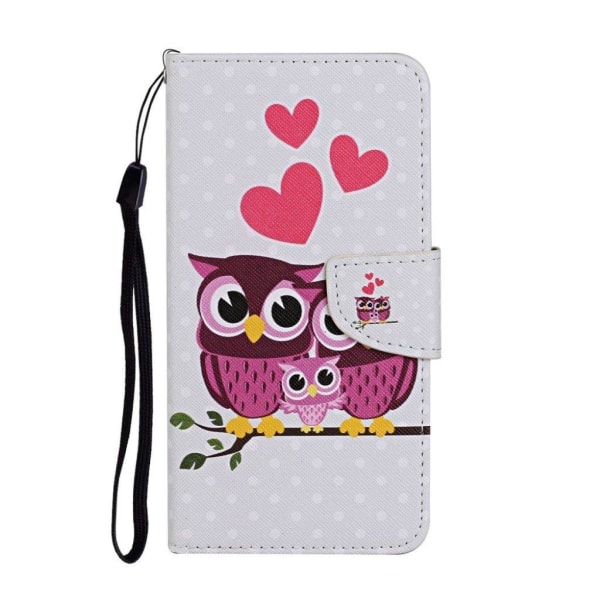 Wonderland iPhone 12 Pro Max flip case - Sweet Owl Family White