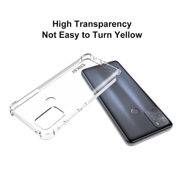 ENKAY klart faldsikkert etui til Motorola Moto G50 Transparent