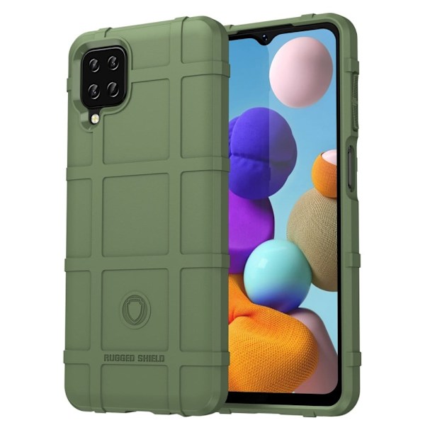 Rugged Shield Etui Samsung Galaxy A12 Nacho / A12 5g / M12 - Blå Green