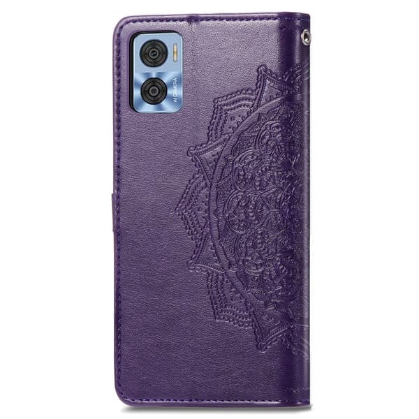 Mandala Motorola Moto E22 / E22i Läppäkotelo - Violetti Purple