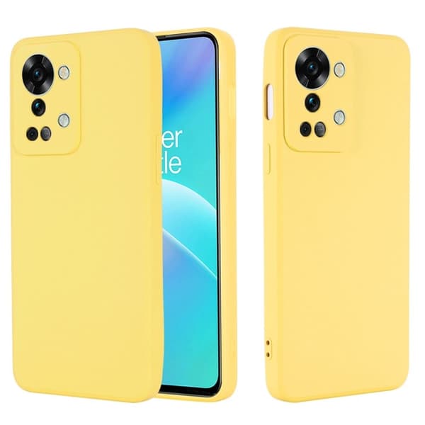 Matte Liquid OnePlus Nord 2T silikone cover - Gul Yellow