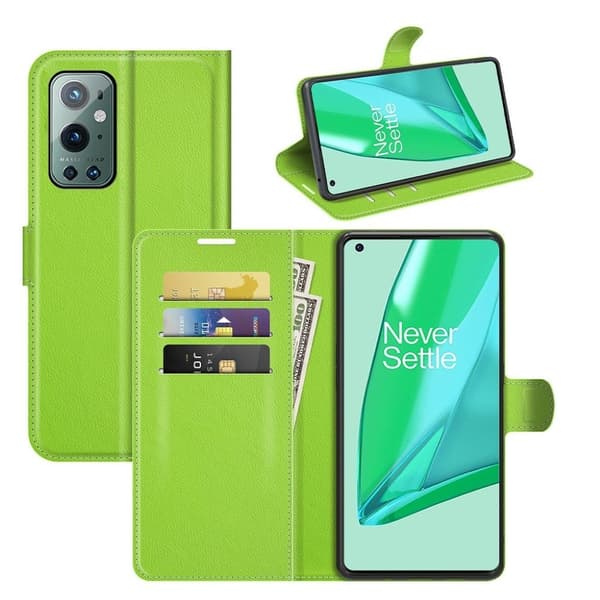 Classic OnePlus 9 Pro flip etui - Grønn Green
