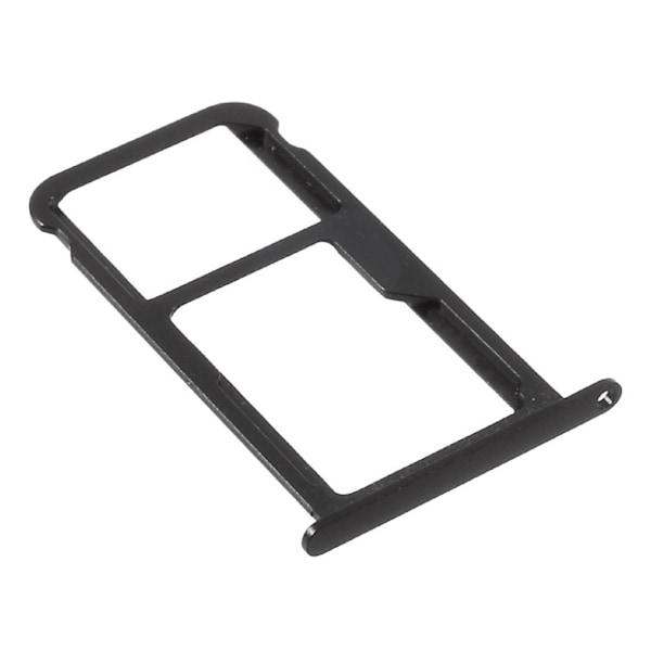 Huawei P10 OEM dual sim microSD kort tray holder - Sort Black