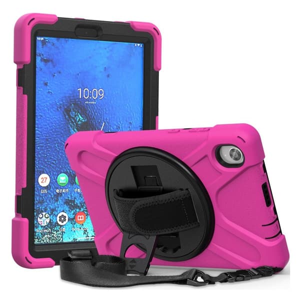 Lenovo Tab M8 360 Drejelig Silikone Etui - Rose Pink