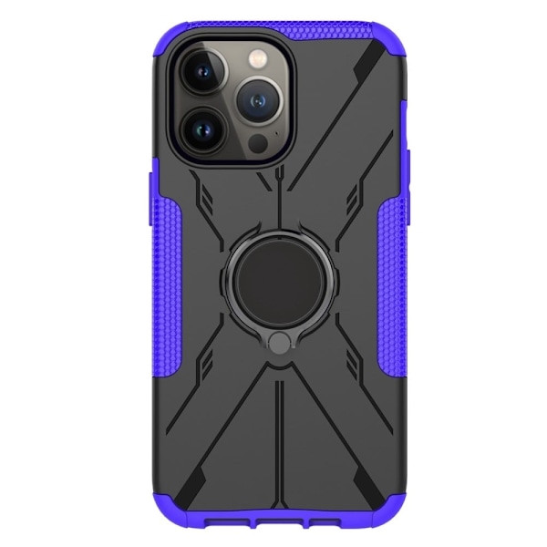 iPhone 14 Pro Max Bumpresistent and Flexible stødsikkert telefonbagcover Ring Kickstand Beskyttelsesetui - Lilla Purple