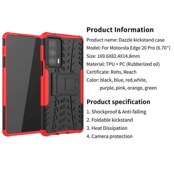 Offroad Motorola Edge 20 Pro skal - Svart Svart
